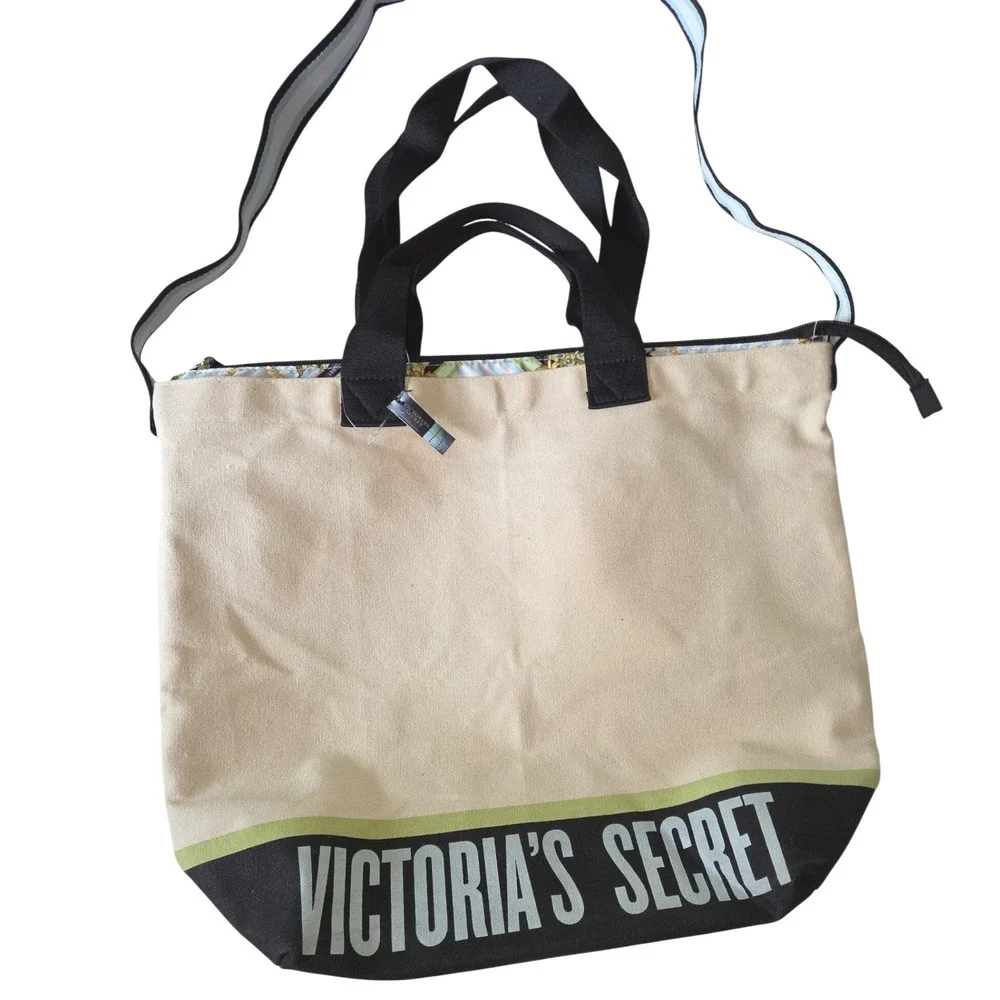 Victoria's Secret Tote Bag Large Beige New With Tags Insulated Cooler‎ Set